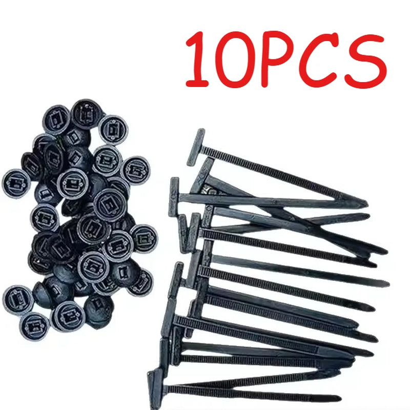 Plastic Straps Universal Nylon Buckle Cable Tie Buckle Fixed through the Core Nail Mudguard Fender Inner Lining Trunk Industrial