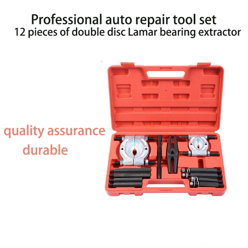 Car Bearing Separator Puller Set Bearing Removal Tool Set 12 Pcs Bearing Splitter Gear Puller Separator Set with Box Tool Kit