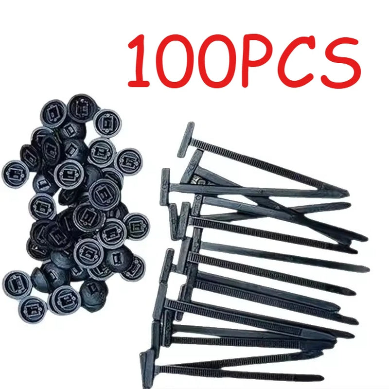 Plastic Straps Universal Nylon Buckle Cable Tie Buckle Fixed through the Core Nail Mudguard Fender Inner Lining Trunk Industrial