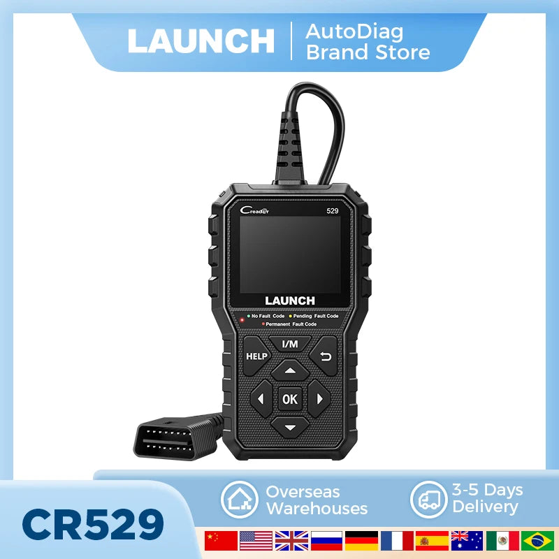 Creader 529 OBD2 Scanner Code Reader CR529 Automotive Diagnostic Tool OBDII Code Reader Fault Code Read OBD2 Scan Tool