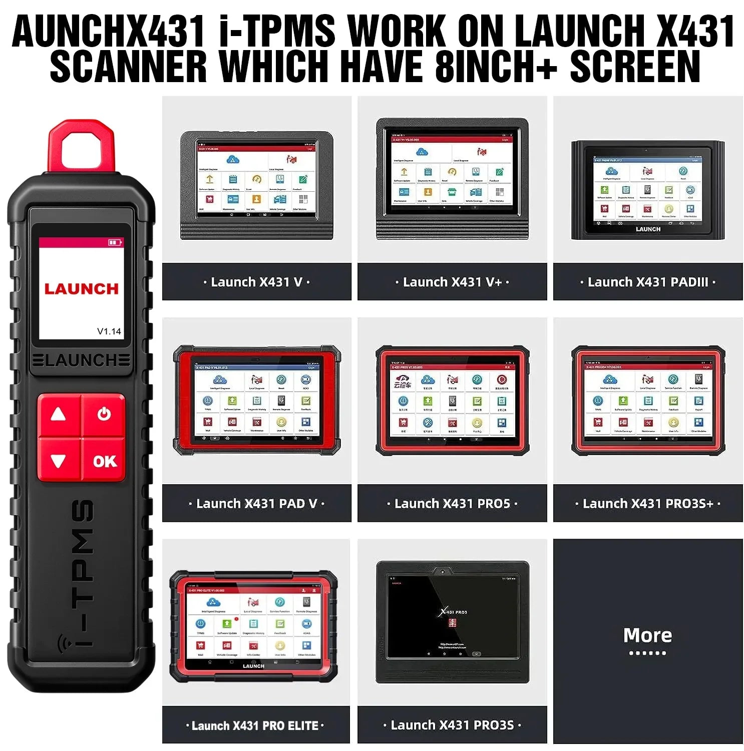 X431 I-TPMS Tire Pressure Diagnostic Tools Activate 315Mhz/433Mhz TPMS Sensor Programming Learning I-TPMS APP Diagnostic