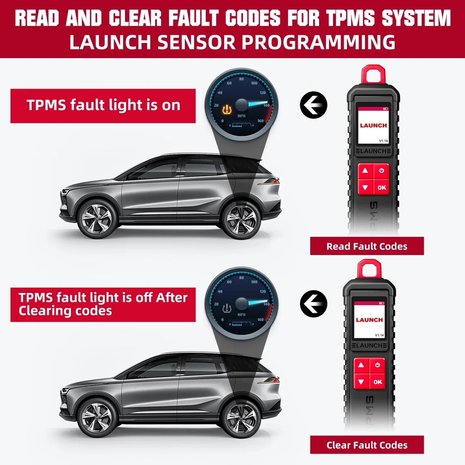 X431 I-TPMS Tire Pressure Diagnostic Tools Activate 315Mhz/433Mhz TPMS Sensor Programming Learning I-TPMS APP Diagnostic