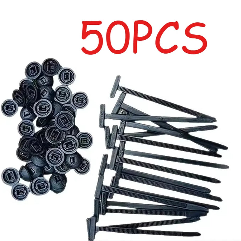 Plastic Straps Universal Nylon Buckle Cable Tie Buckle Fixed through the Core Nail Mudguard Fender Inner Lining Trunk Industrial